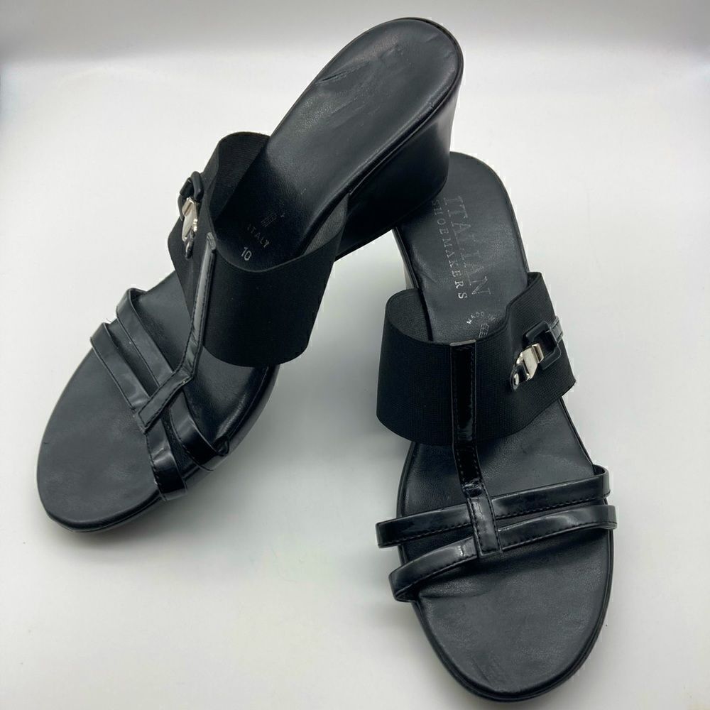 Italian Shoemakers Women’s Black Sandals Size 10 Made in Italy